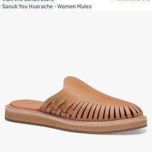 Sanuk Women's Tan Huarache Clogs size 8